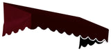 Awntech 4' San Francisco Acrylic Fabric Fixed Awning, Burgundy