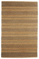 5'x8' Tan and Gray Bohemian Striped Area Rug