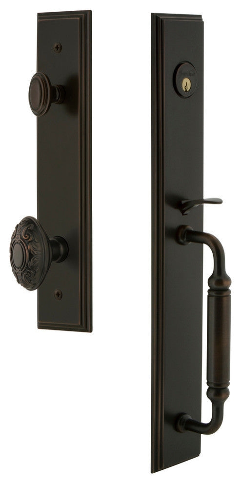 Carre' 1-Piece Dummy Handleset, C Grip and Grande Victorian Knob, 849085