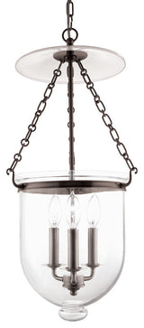 Hampton, 25" Pendant, Old Bronze Finish, Clear Glass Shade