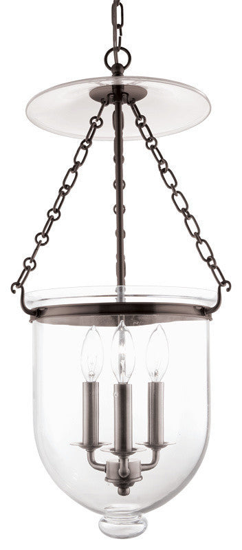 Hampton, 25" Pendant, Old Bronze Finish, Clear Glass Shade