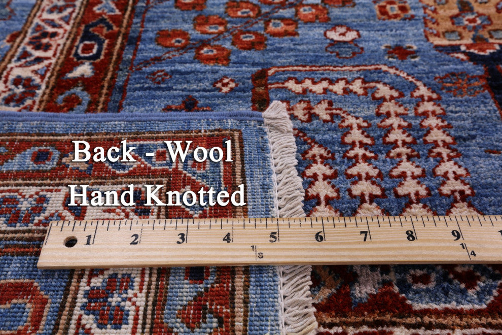 9' Square Persian Ziegler Hand Knotted Wool Rug Q10403