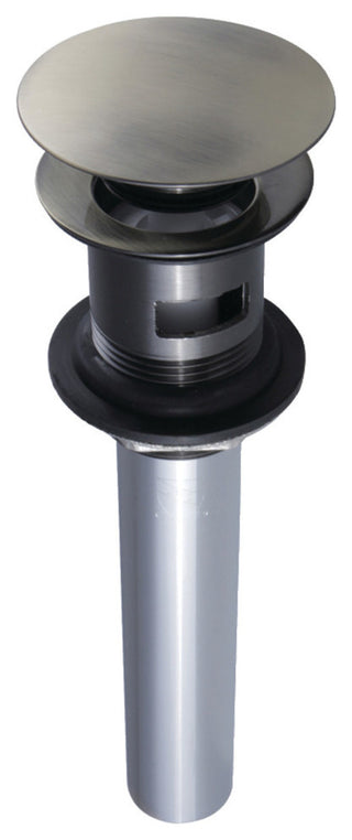 Kingston Brass Push Pop-Up Drain With Overflow, Antique Brass
