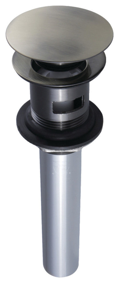 Kingston Brass Push Pop-Up Drain With Overflow, Antique Brass