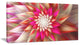 Pink Exotic Fractal Flower, Abstract Canvas Art Print, 40x20