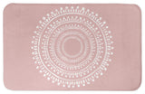Centered Pink Boho Circle 21x34 Bath Mat