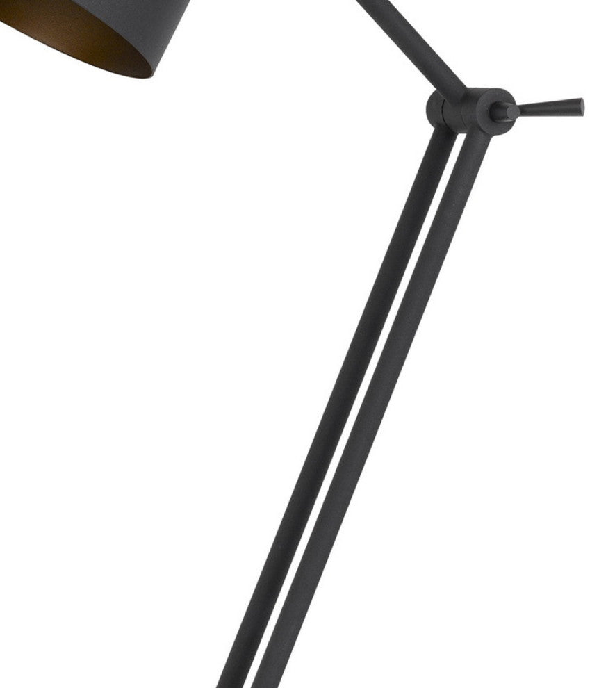 Benzara BM271960 33" Adjustable Modern Industrial Metal Task Desk Lamp, Black