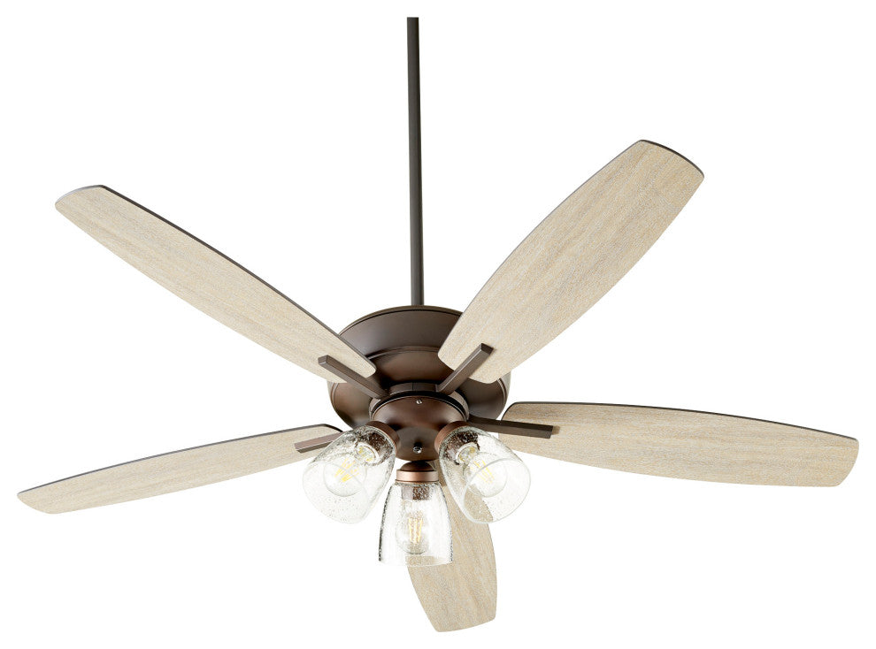Quorum International 7052-3 Breeze 52" 5 Blade Indoor Ceiling Fan - Aged Brass