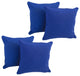 18" Double-Corded Solid Twill Square Throw Pillows, Set of 4, Royal Blue