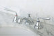 Kingston Brass Widespread Bathroom Faucet With Brass Pop-Up, Polished Chrome