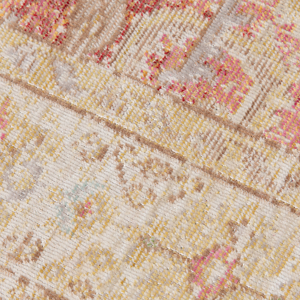 Ceniscia Tatum Vintage Polyester Area Rug, Salmon, 2'6"x8'
