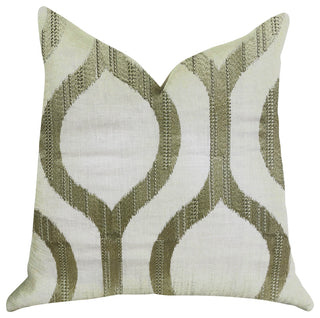 Morrocan Villa Light Grass Luxury Throw Pillow, 20"x30" Queen