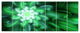 Large Green Exotic Flower Petals, Floral Canvas Art Print, 83"x32", 7 Panels