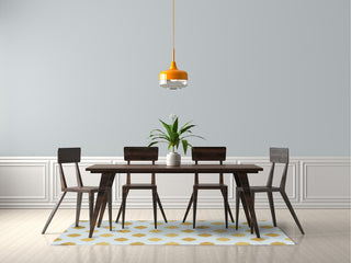 Ikat Dot Stripes Soft Chenille Area Rug, Yellow, 5'x7'