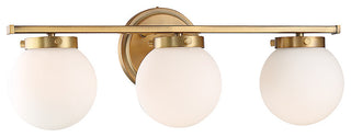 3-Light Bath Bar, Natural Brass