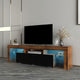 Vintage TV cabinet wood TV benches with black finish