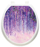 Purple Rain Toilet Tattoos Seat Cover, Vinyl Lid Decal, Bathroom Decor , Round