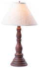 Irvin's Country Tinware Davenport Lamp in Hartford Red with Shade