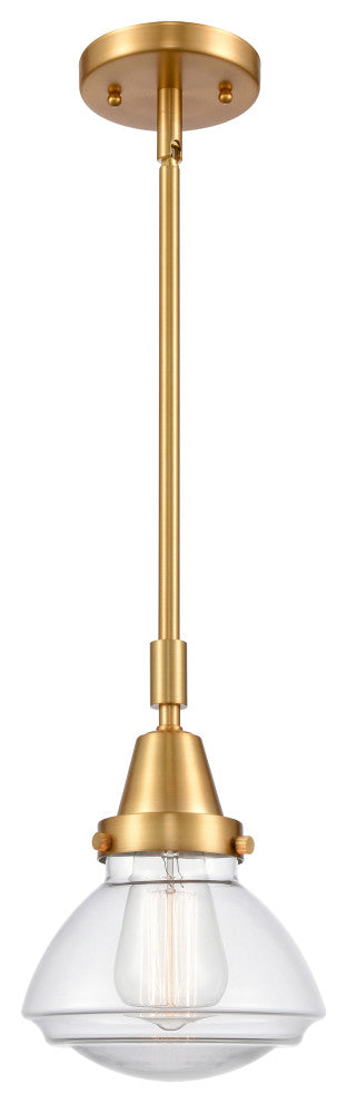 Innovations 447-1S-SG-G322 Olean 1 Light 6.75" Mini Pendant, Satin Gold