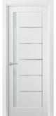 Door with Hardware |Quadro 4088 White Silk with Frosted Opaque Glass -24x96