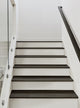 Burlap Hash Pattern Peel and Stick Stair Riser Strips, Light Grey, 48"w X 6"h, 6 Pack