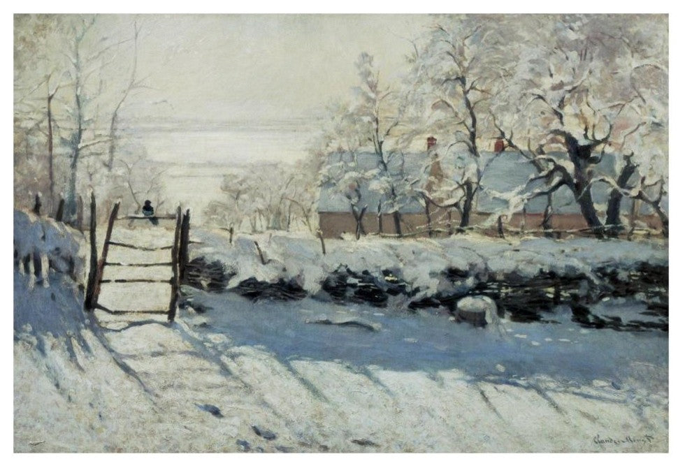 "The Magpie" Digital Paper Print by Claude Monet, 32"x22"