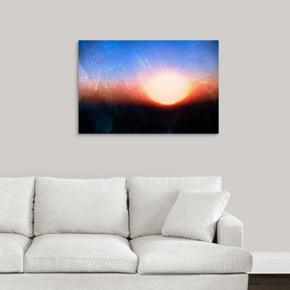 "Prairie Sunset" Wrapped Canvas Art Print, 36"x24"x1.5"