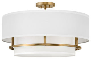 Hinkley Graham Semi-Flush Mount, Lacquered Brass, Large