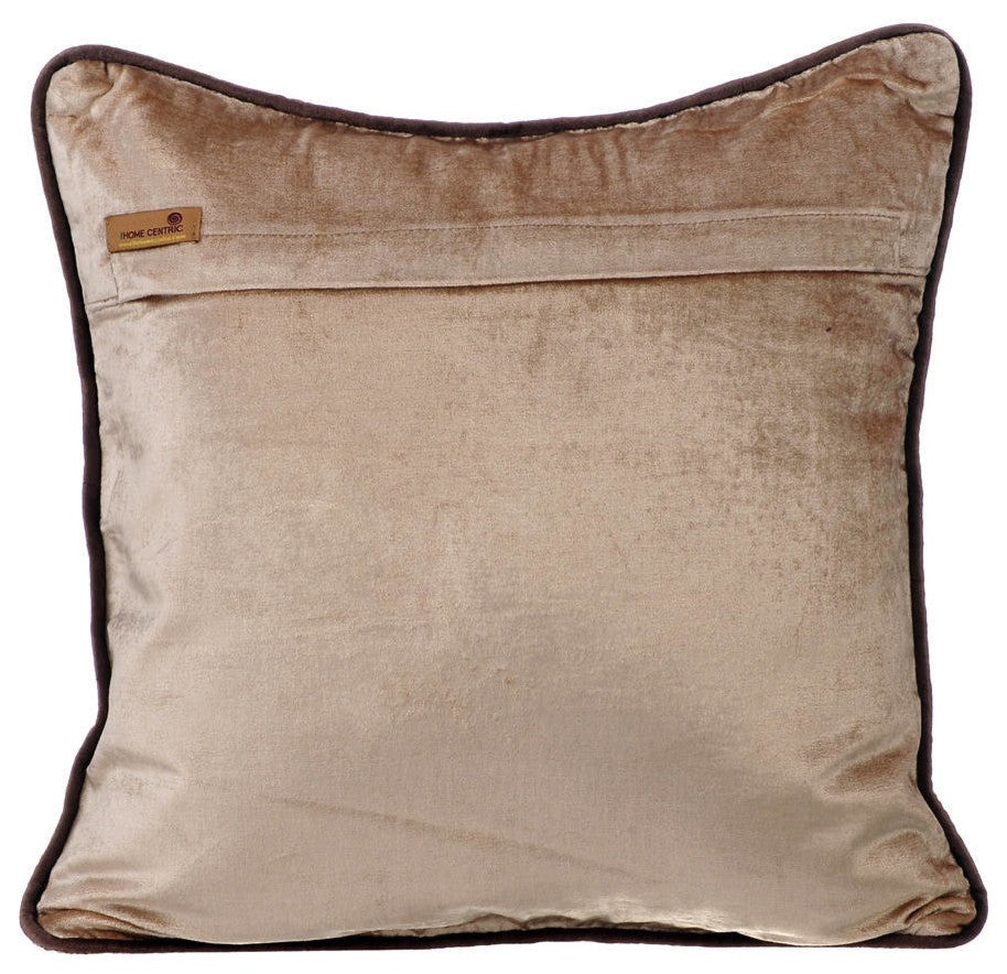 Throw Pillow Covers 18" x 18" Cushion Cover Brown Velvet Solid - Creamy Browns