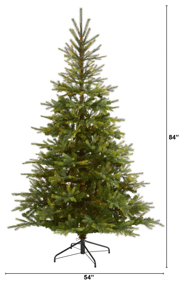 7' North Carolina Spruce Artificial Christmas Tree With 931 Bendable Branches