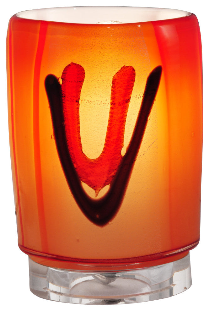 Springdale 6.75" Vicossia Hand Blown Art Glass Uplight Accent Lamp
