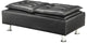 Storage Ottoman With Flip-Top Trays, Black