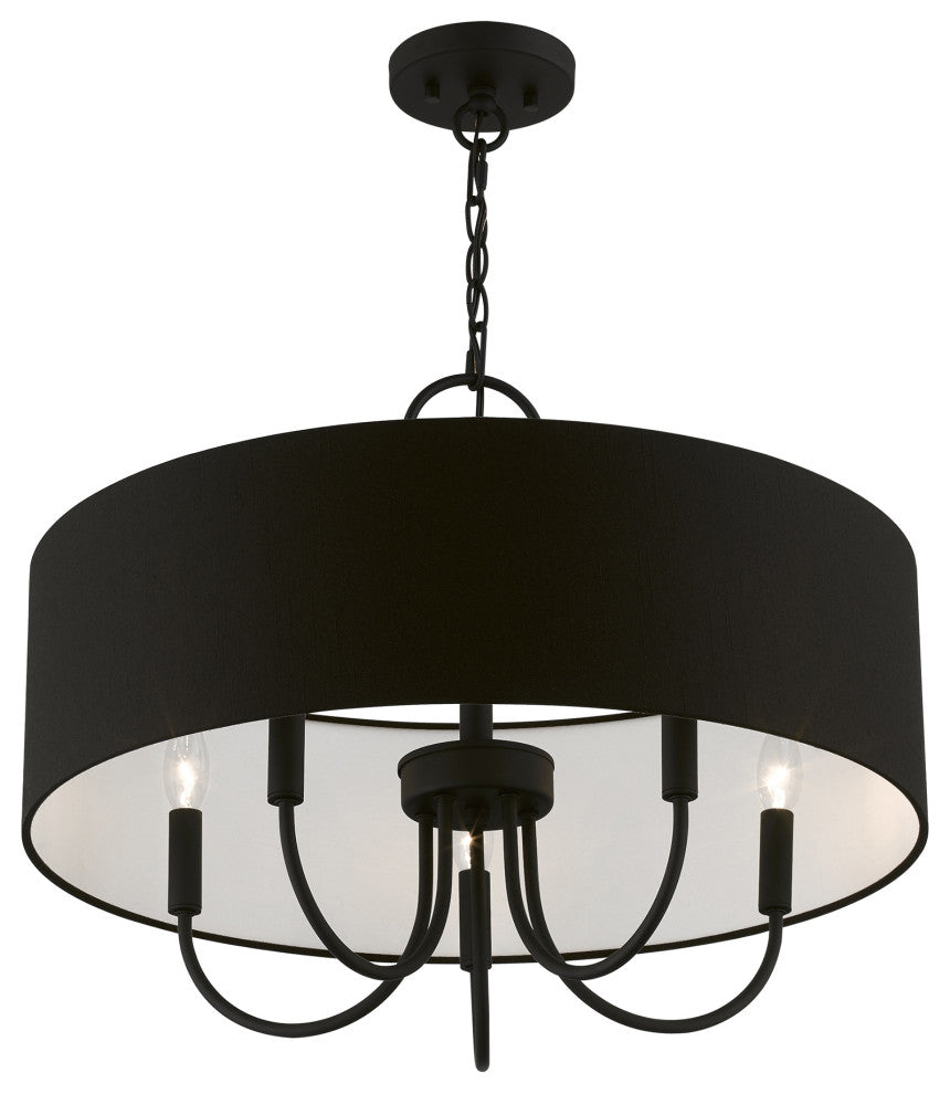 Livex Lighting 5 Light Black Pendant Chandelier