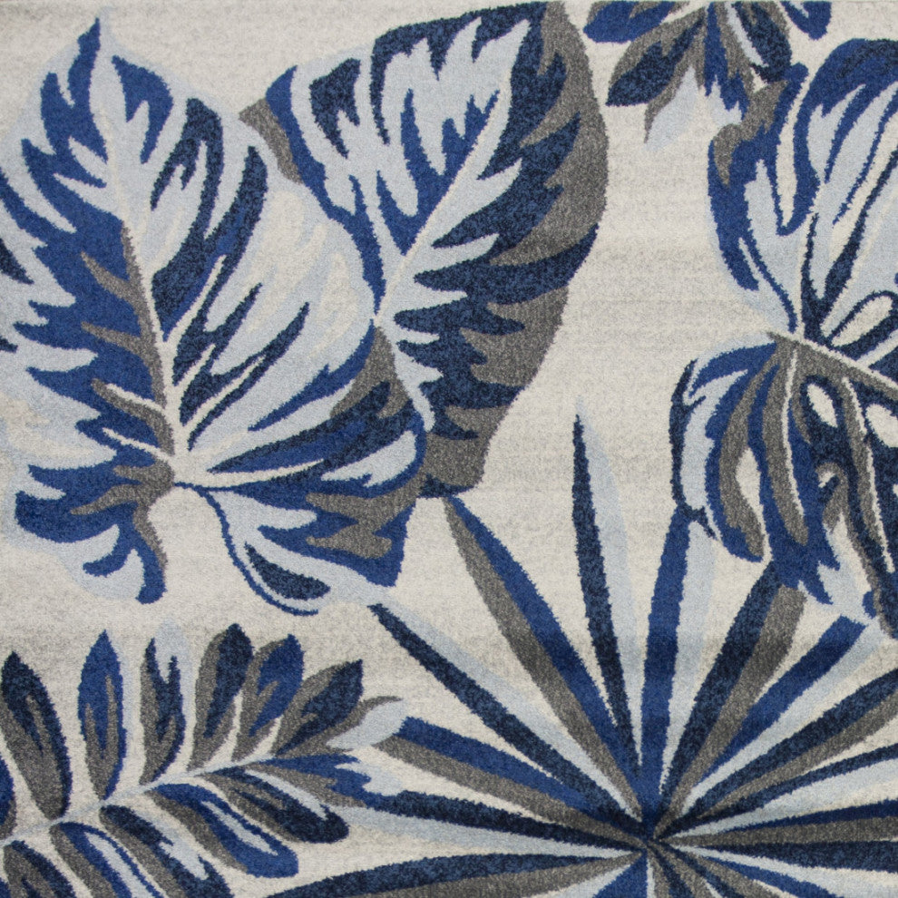KAS Stella 6254 Gray/Blue Nassau Area Rug, 9'10"x13'2"
