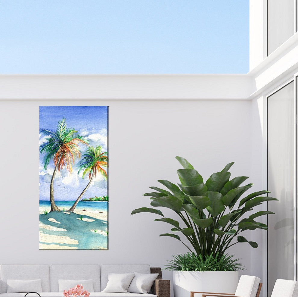 Palm Shadows Outdoor Art, 24"x48"