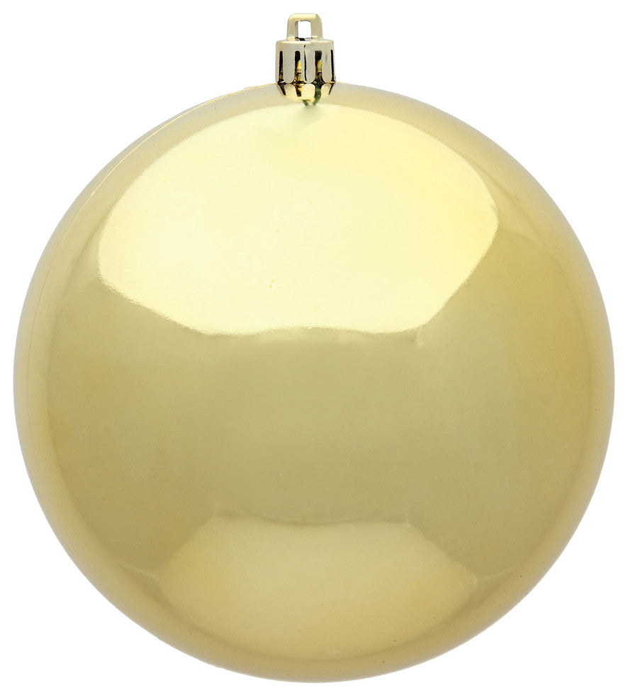 6" Gold Shiny Ball Uv Drilled 4/Bag