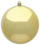 6" Gold Shiny Ball Uv Drilled 4/Bag