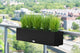 Block Series Trough 36" Planter With Bracket, Black, 9"h X 9"w X 36"l, 1 Pack
