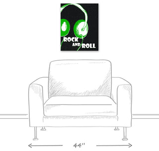 Rock And Roll Headphones 16x20 Canvas Wall Art