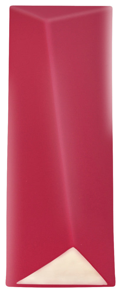Ambiance Diagonal Rectangle LED Wall Sconce, Closed, Cerise