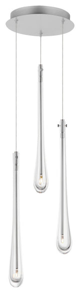 ET2 E24213-122 Stillo 3 Light 10"W LED Suspension Multi Light - Satin Nickel