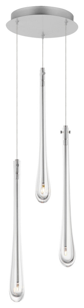 ET2 E24213-122 Stillo 3 Light 10"W LED Suspension Multi Light - Satin Nickel