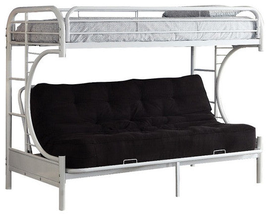 Cabot Twin XL over Queen Futon Bunk Bed, White