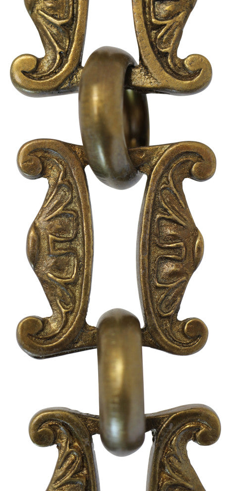RCH Hardware Brass Vintage Chandelier Chain, 3', Antique Brass, U35