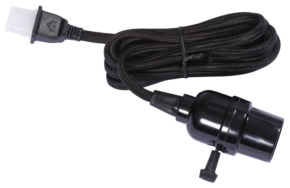 Vickerman V15K117 E26 Black Socket Wire, 8' Cord
