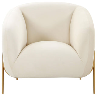 Kandra Cream Velvet Accent Chair