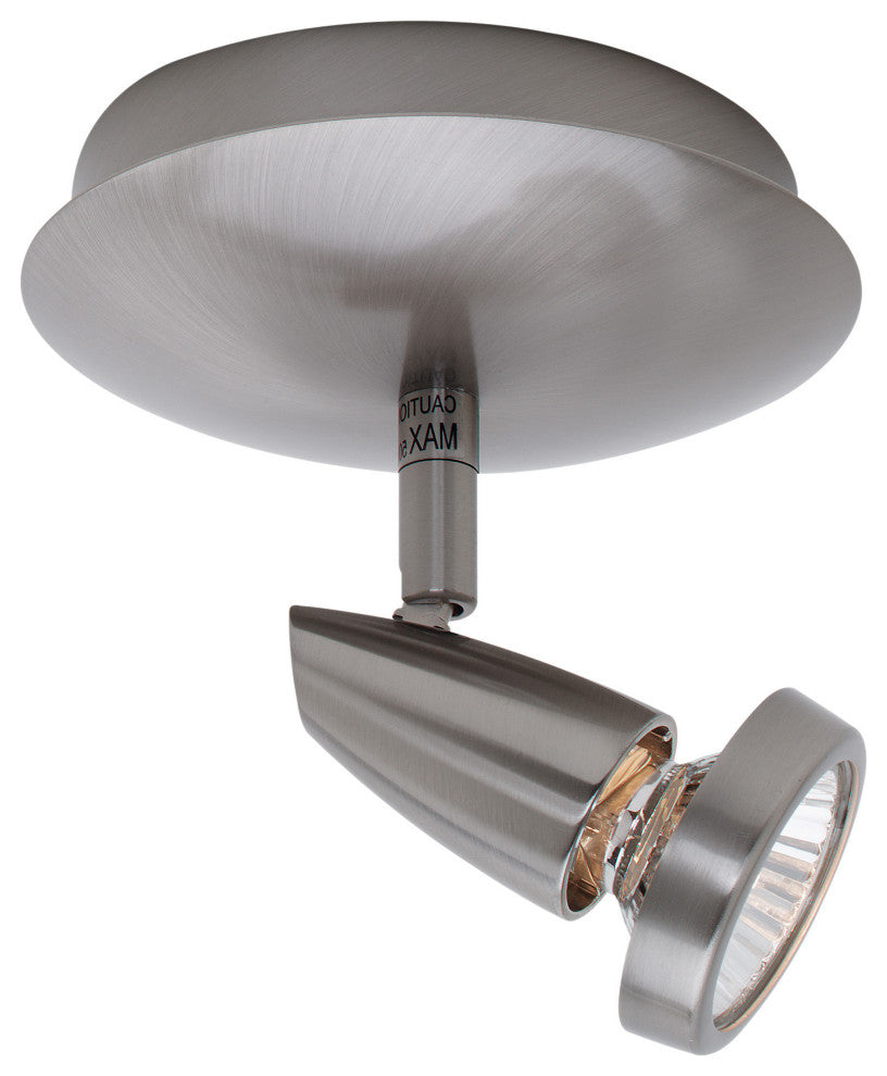 Mirage 1-Light Swivel Spot in Brushed Steel Finish