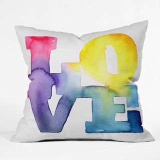 Cmykaren Love 4 Throw Pillow, 18"x18"