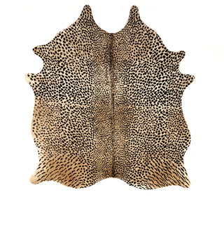 Leopard Printed Hide Rug-Brown and Black