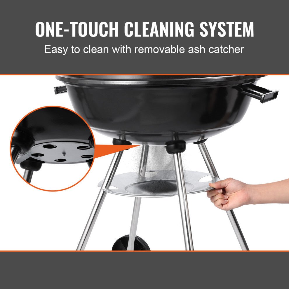 VEVOR 22" Kettle Charcoal Grill BBQ Portable Grill Outdoor Barbecue Cooking